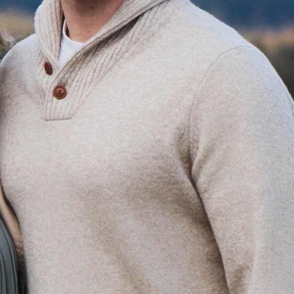 Men’s Lambswool 🐑 Shawl-collar, Pull over sweater - Picture 2 of 5